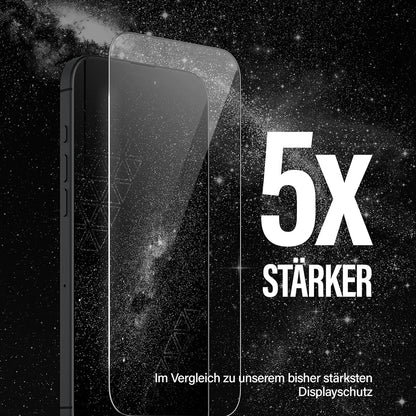 Zaščitna folija za zaslon PanzerGlass Ultra-Wide Ceramic II EasyAligner za Apple iPhone 17 / 16 Pro, Kaljeno steklo, Polno lepilo, Črna