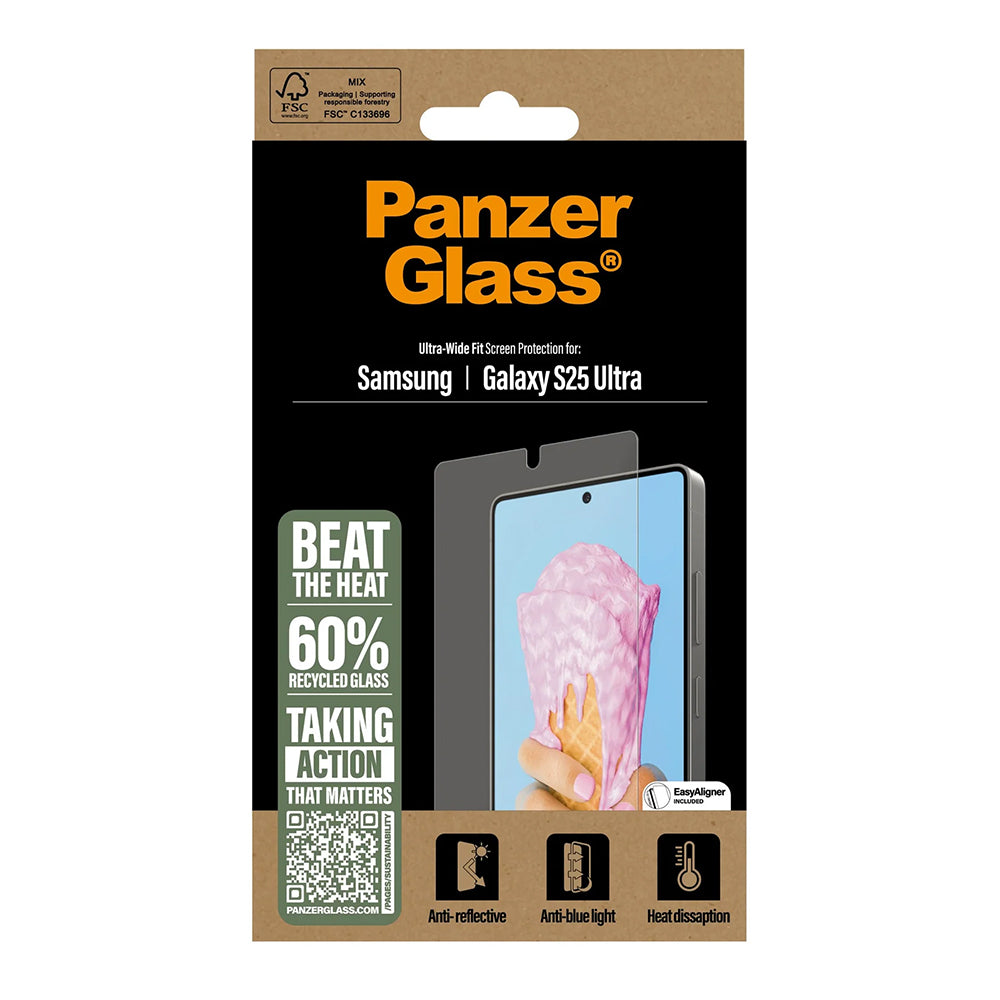 Zaščitna folija za zaslon PanzerGlass Ultra-Wide Fit All-in-One za Samsung Galaxy S25 Ultra S938, Kaljeno steklo, Polno lepljenje