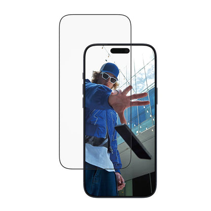 Zaščitna folija za zaslon PanzerGlass Ultra-Wide Fit EasyAligner za Apple iPhone 17 Pro Max, Kaljeno steklo, Polno lepljenje, Črna