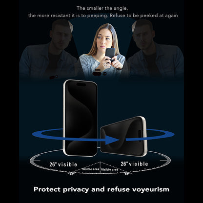 Zaščitna folija zaslona Privacy Anank 1X Reinforced 360 za Apple iPhone 14 Pro, varnostno steklo, polno lepilo, 2.5D