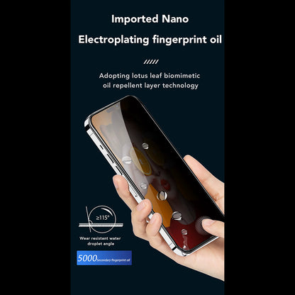 Zaščitna folija zaslona Privacy Anank 3X ojačana za Apple iPhone 15 Pro, varnostno steklo, polno lepilo, 2.5D