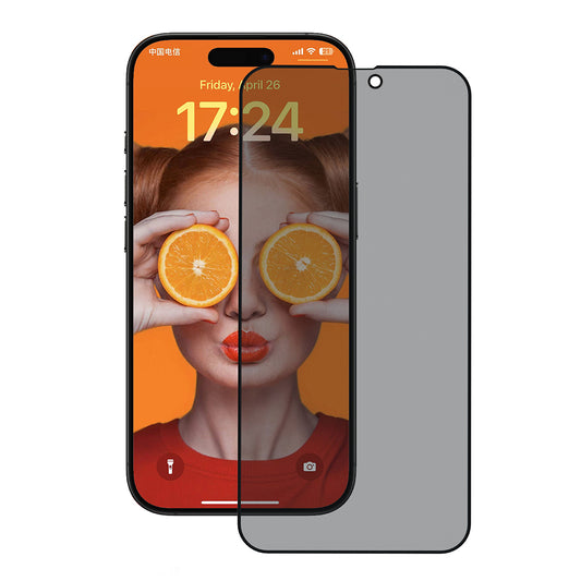 Zaščitna folija za zaslon Privacy Anank 5X Reinforced 180 za Apple iPhone 17 Pro Max, Kaljeno steklo, Full Glue, 2.5D