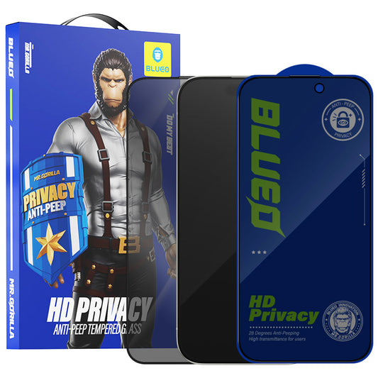 Zaščitna folija zaslona Privacy Blueo Anti-Peep za Apple iPhone 11 Pro / XS / X, kaljeno steklo, polno lepilo