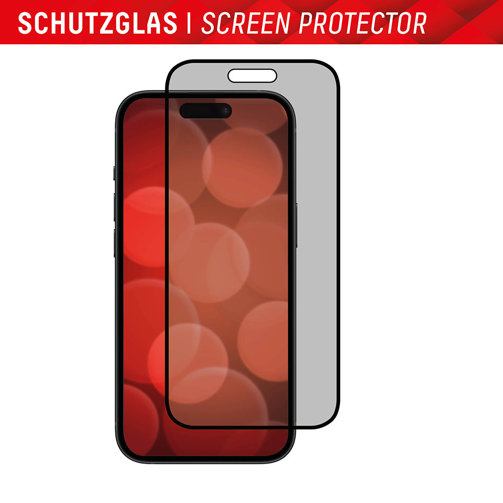 Zaščitna folija zaslona Privacy Displex Real Glass za Apple iPhone 16 Plus, kaljeno steklo, polno lepilo