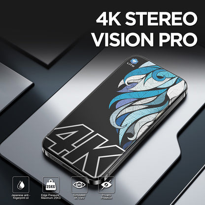 Zaščitna folija za zasebnost zaslona Lito D+ Max 4K za Apple iPhone 17 Pro Max, Kaljeno steklo, Polno lepljenje