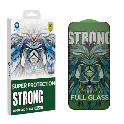 Zaščitna folija za zasebnost zaslona Lito D+ Max Strong za Apple iPhone 17 Pro, Kaljeno steklo, Polno lepilo