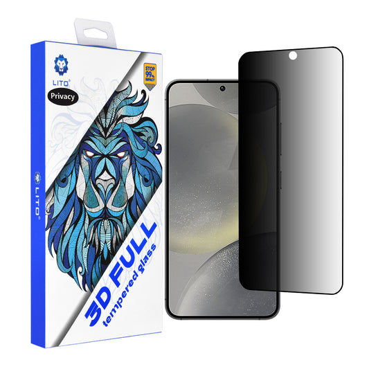 Zaščitna folija za zaslon Privacy Lito za Samsung Galaxy S25 S931 / S24 S921, kaljeno steklo, polno lepilo, 3D