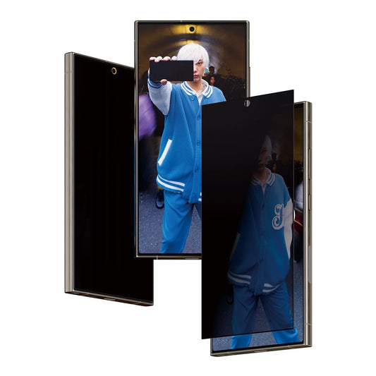 Zaščitna folija za zaslon Privacy PanzerGlass Ultra-Wide Fit EasyAligner za Samsung Galaxy S24 Ultra S928, Kaljeno steklo, Polno lepljenje
