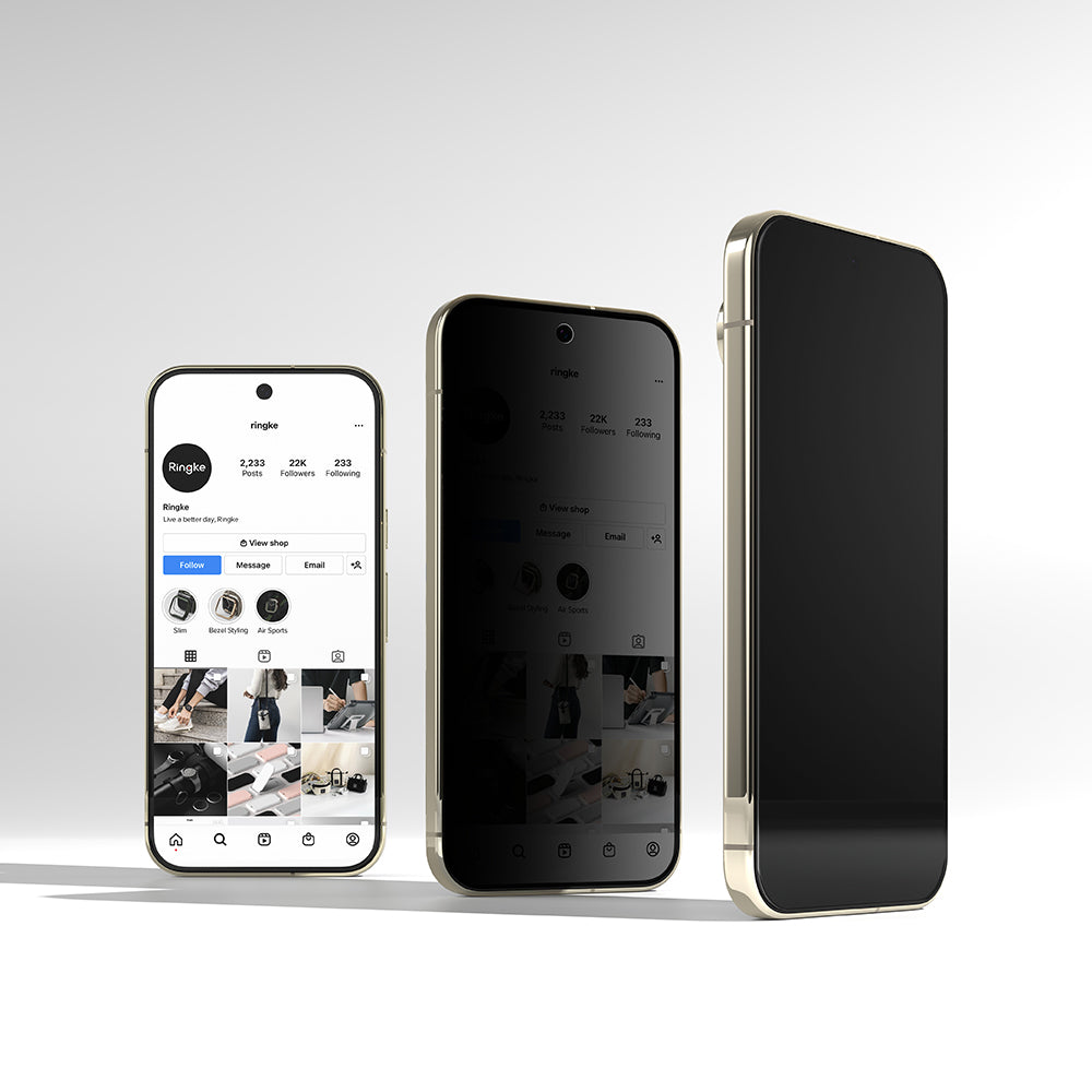 Zaščitna folija zaslona Privacy Ringke Easy Slide za Google Pixel 11 Pro XL / 10 Pro XL / 9 Pro XL, varnostno steklo, polno lepilo, komplet 2 kosa