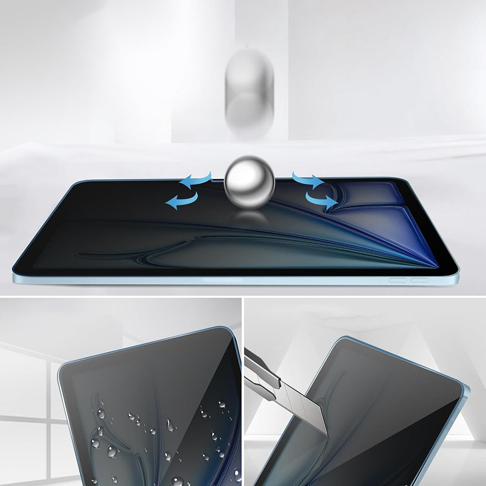 Zaščitna folija zaslona Privacy Techsuit ArmorGlass CrystalHD za Apple iPad Air 13 (2026), kaljeno steklo, polno lepilo, komplet 2 kosa