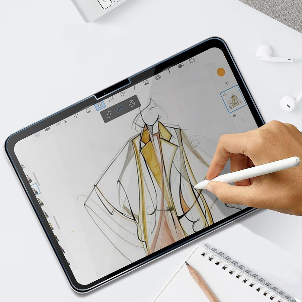 Privacy Screen Protector Techsuit ArmorGlass CrystalHD for Samsung Galaxy Tab S10+ / Tab S9 FE+, Tempered Glass, Full Glue, Set of 2 pieces