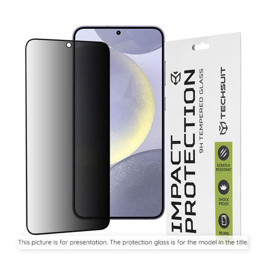 Zaščitna folija za zaslon Privacy Techsuit za Apple iPhone 18 Pro Max, kaljeno steklo, polno lepilo, 111D