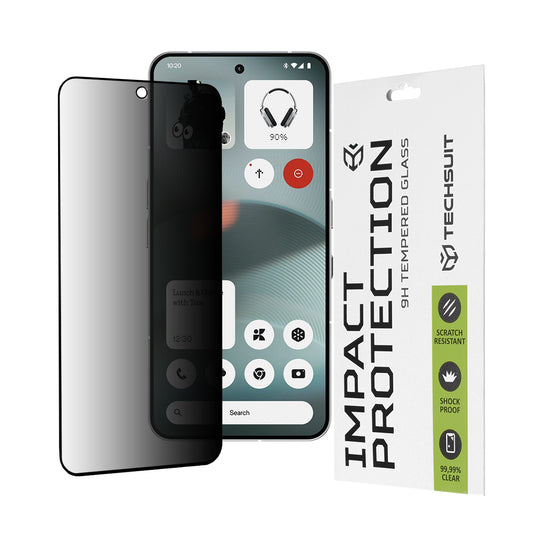 Zaščitna folija za zaslon Privacy Techsuit za Nothing Phone (3), kaljeno steklo, polno lepilo, 111D
