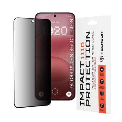 Zaščitna folija za zaslon Privacy Techsuit za Nothing Phone (4a) Pro, Kaljeno steklo, Polno lepilo, 111D
