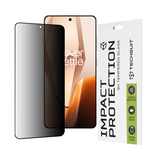 Zaščitna folija za zaslon Privacy Techsuit za OnePlus 13R, kaljeno steklo, polno lepilo, 111D
