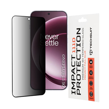 Zaščitna folija za zaslon Privacy Techsuit za OnePlus 15, Kaljeno steklo, 111D