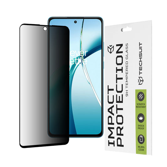 Zaščitna folija za zaslon Privacy Techsuit za OnePlus Nord CE4 Lite, kaljeno steklo, polno lepilo, 111D