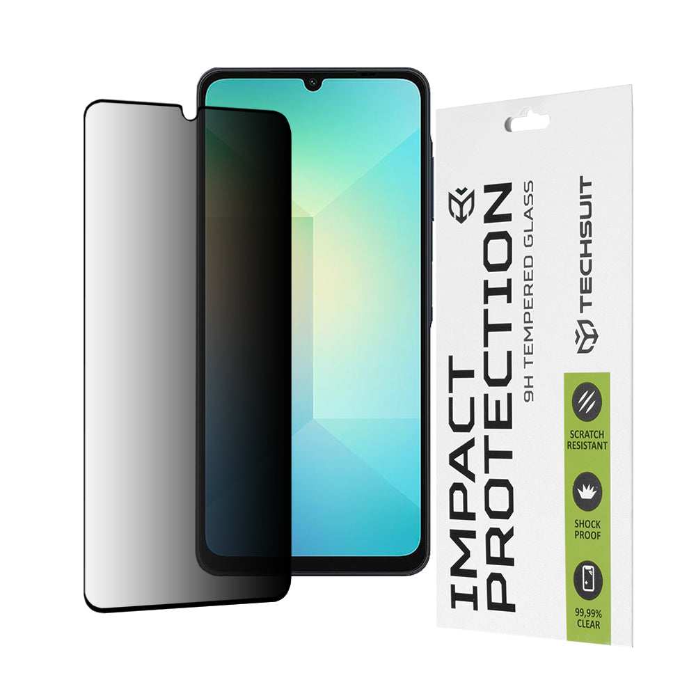 Zaščitna folija za zaslon Privacy Techsuit za Samsung Galaxy A06 A065, varnostno steklo, polno lepilo, 111D