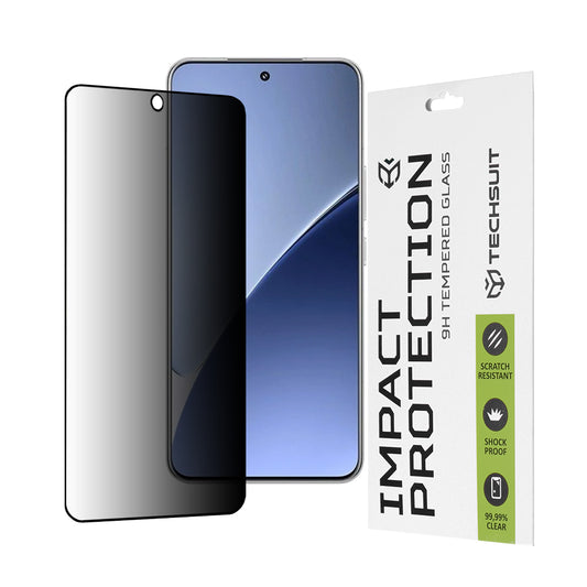 Zaščitna folija za zaslon Privacy Techsuit za Xiaomi 15, varnostno steklo, polno lepilo, 111D