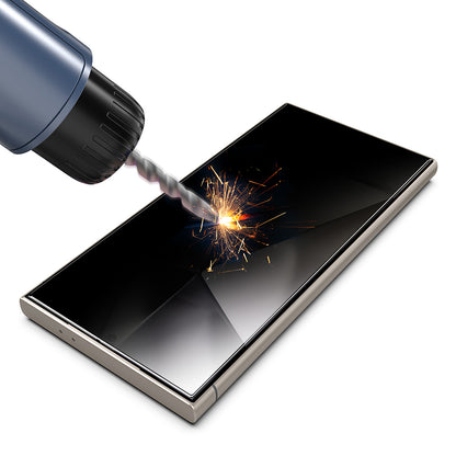 Zaščitna folija za zaslon Privacy Techsuit TitanGlass CrystalHD za Samsung Galaxy S24 Ultra S928, varnostno steklo, polno lepilo, komplet 2 kosa