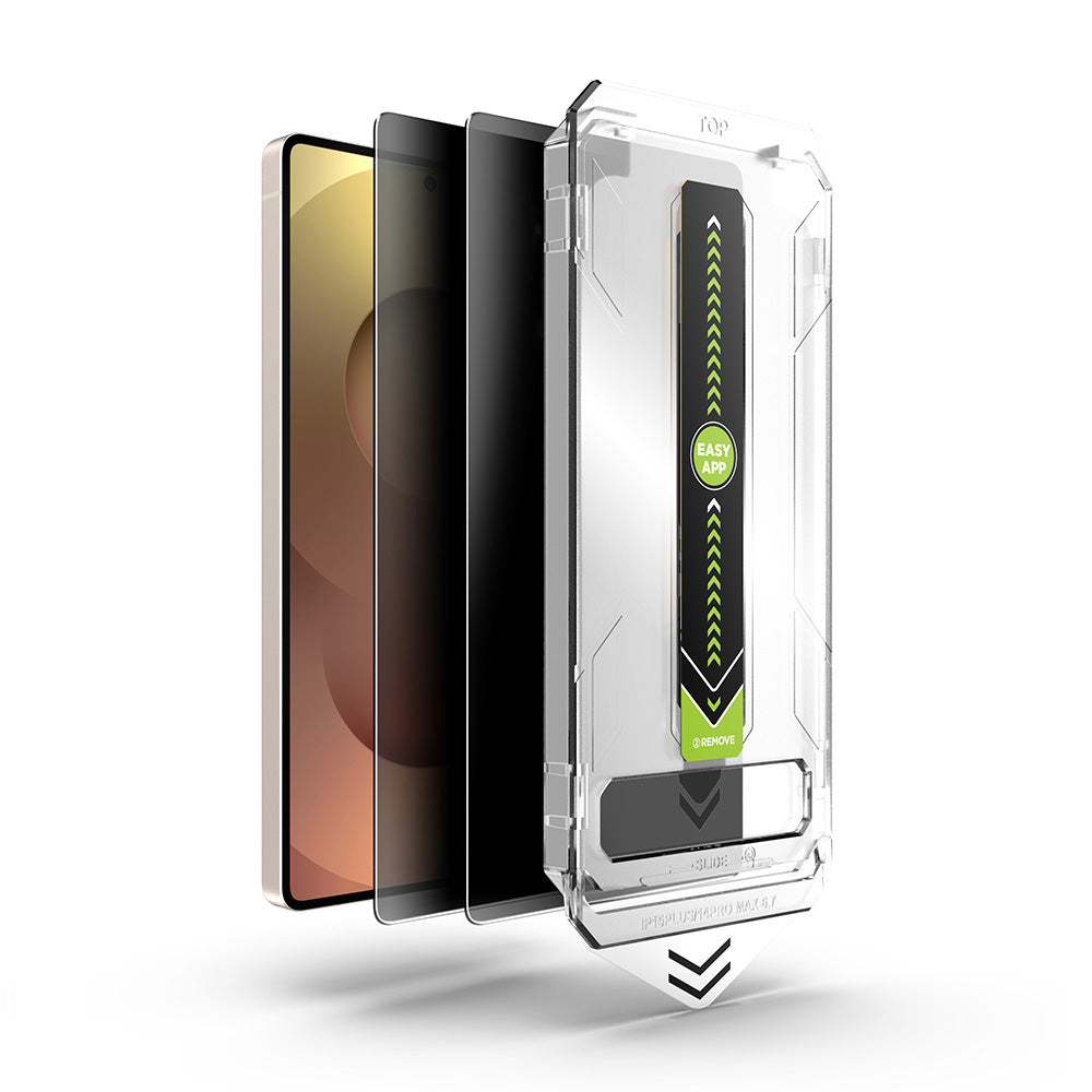 Zaščitna folija zaslona Privacy Techsuit TitanGlass CrystalHD za Samsung Galaxy A17 5G / A16 5G A166, varnostno steklo, polno lepilo, komplet 2 kosa