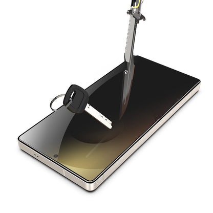 Zaščitna folija zaslona Privacy Techsuit TitanGlass CrystalHD za Samsung Galaxy A17 5G / A16 5G A166, varnostno steklo, polno lepilo, komplet 2 kosa