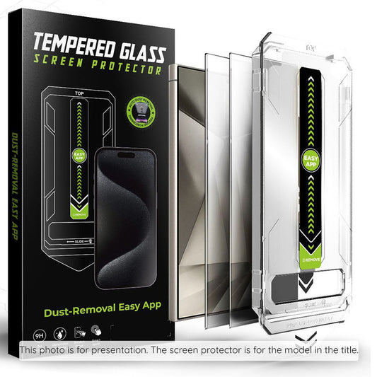 Zaščitna folija za zaslon Privacy Techsuit TitanGlass CrystalHD za Samsung Galaxy S25 FE, Kaljeno steklo, Polno lepljenje, Komplet 2 kosa