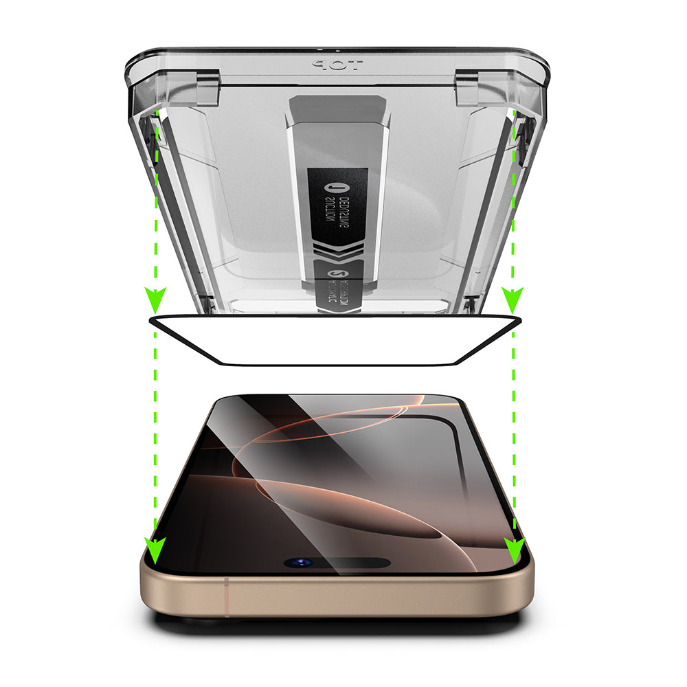 Zaščitna folija za zaslon Privacy Techsuit TitanGlass za Apple iPhone 17 Pro Max, Kaljeno steklo, Full Glue, Set 2 kosa