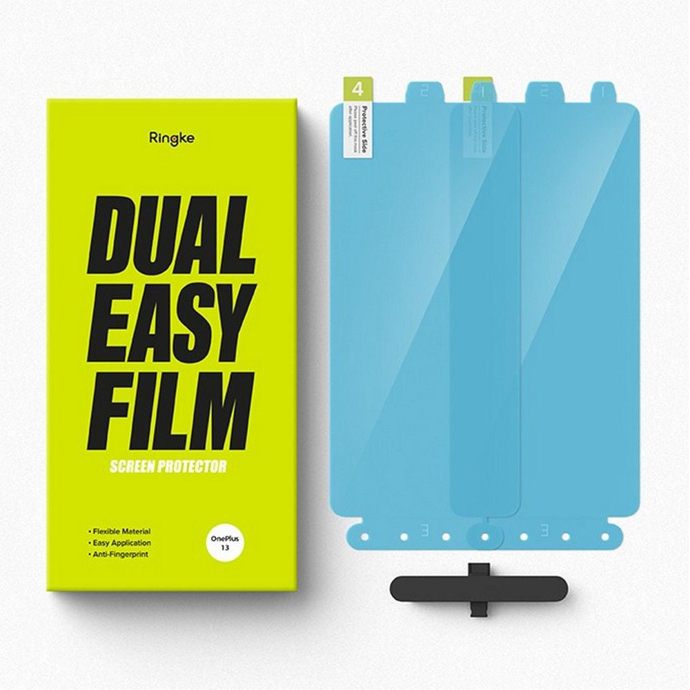 Zaščitna folija za zaslon Ringke Dual Easy za OnePlus 13, plastika, komplet 2 kosa