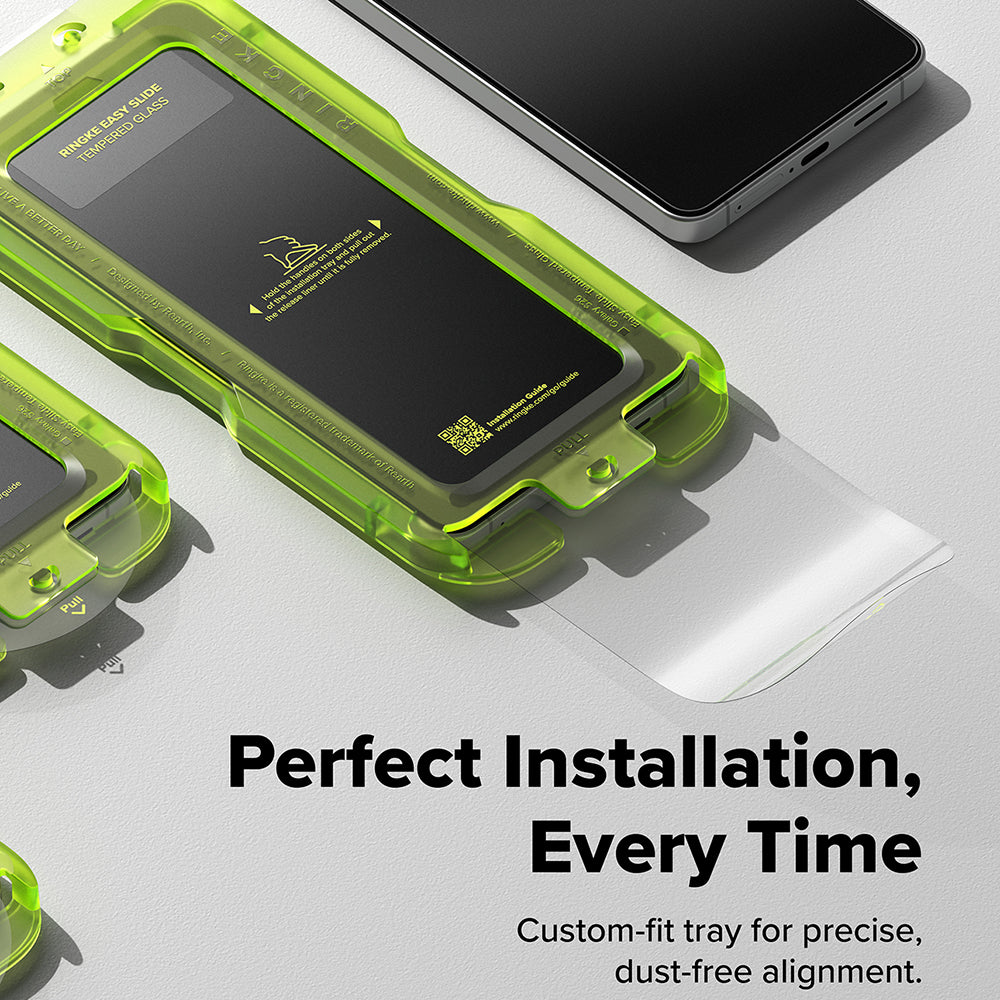 Zaščitna folija za zaslon Ringke Easy Slide za Samsung Galaxy S26, Kaljeno steklo, Polno lepilo, Komplet 2 kosa