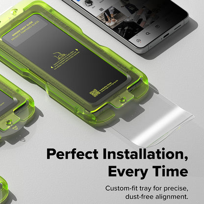 Ringke Easy Slide Screen Protector for Samsung Galaxy S26, Tempered Glass, Full Glue, Set of 2 Pieces, Black