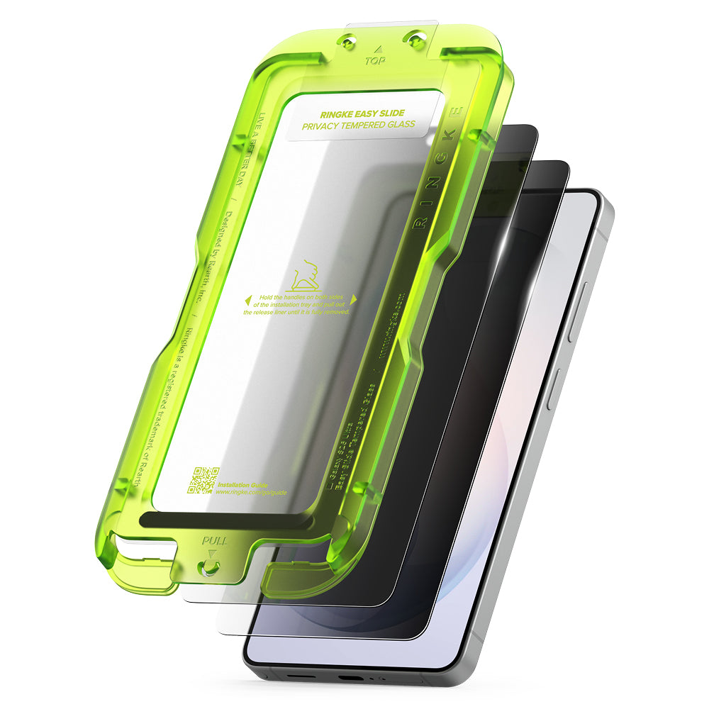Zaščitna folija za zaslon Ringke Easy Slide za Samsung Galaxy S26 Ultra S948, Kaljeno steklo, Polno lepljenje, Set 2 kosa, Črna