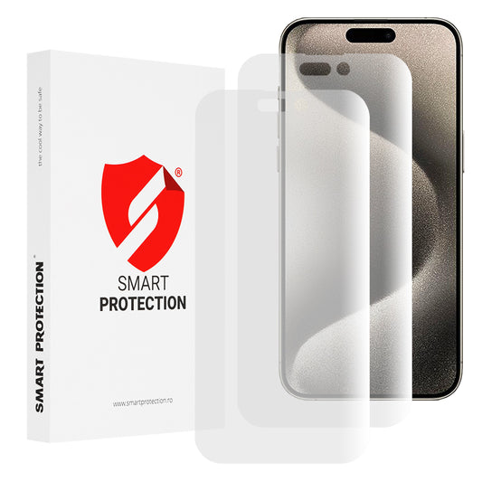 Zaščitna folija zaslona Smart Protection Premium Classic za Apple iPhone 15 Pro Max, plastika, komplet 2 kosa