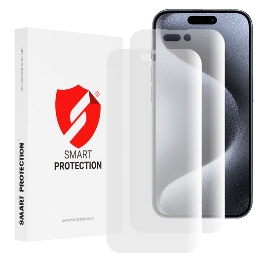 Zaščitna folija za zaslon Smart Protection Premium Classic za Apple iPhone 15 Pro, plastika, komplet 2 kosa