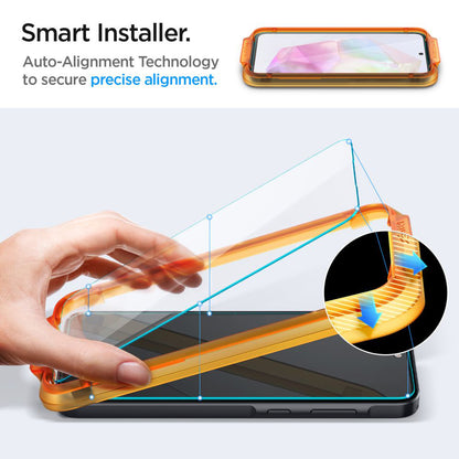 Spigen GlastR Align Master Screen Protector for Samsung Galaxy M35 / A35 5G A356, Tempered Glass, Full Glue, Set of 2 pieces AGL07772