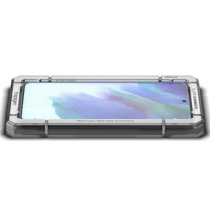 Zaščitna folija za zaslon Spigen GlastR Align Master za Samsung Galaxy S21 FE 5G G990, Kaljeno steklo, Polno lepilo, Set 2 kosa AGL03088