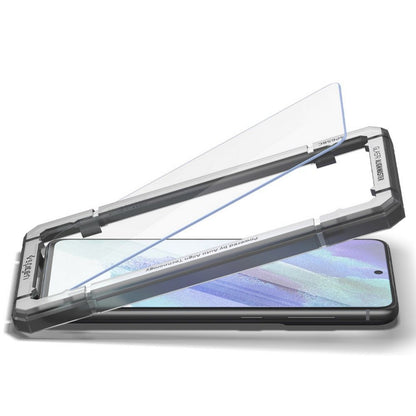 Zaščitna folija za zaslon Spigen GlastR Align Master za Samsung Galaxy S21 FE 5G G990, Kaljeno steklo, Polno lepilo, Set 2 kosa AGL03088