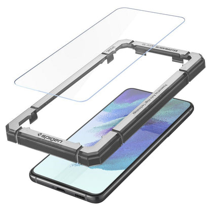 Zaščitna folija za zaslon Spigen GlastR Align Master za Samsung Galaxy S21 FE 5G G990, Kaljeno steklo, Polno lepilo, Set 2 kosa AGL03088