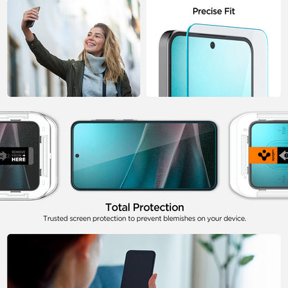 Spigen GlastR EZ FIT HD Screen Protector for Samsung Galaxy A37 5G / A36 A366, Tempered Glass, Full Glue, Set of 2 pieces AGL11365