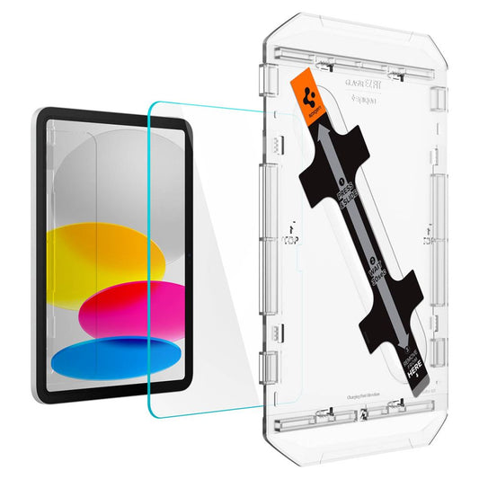 Zaščitna folija za zaslon Spigen GlastR EZ FIT za Apple iPad (2025) / (2022), kaljeno steklo, polno lepilo AGL05554