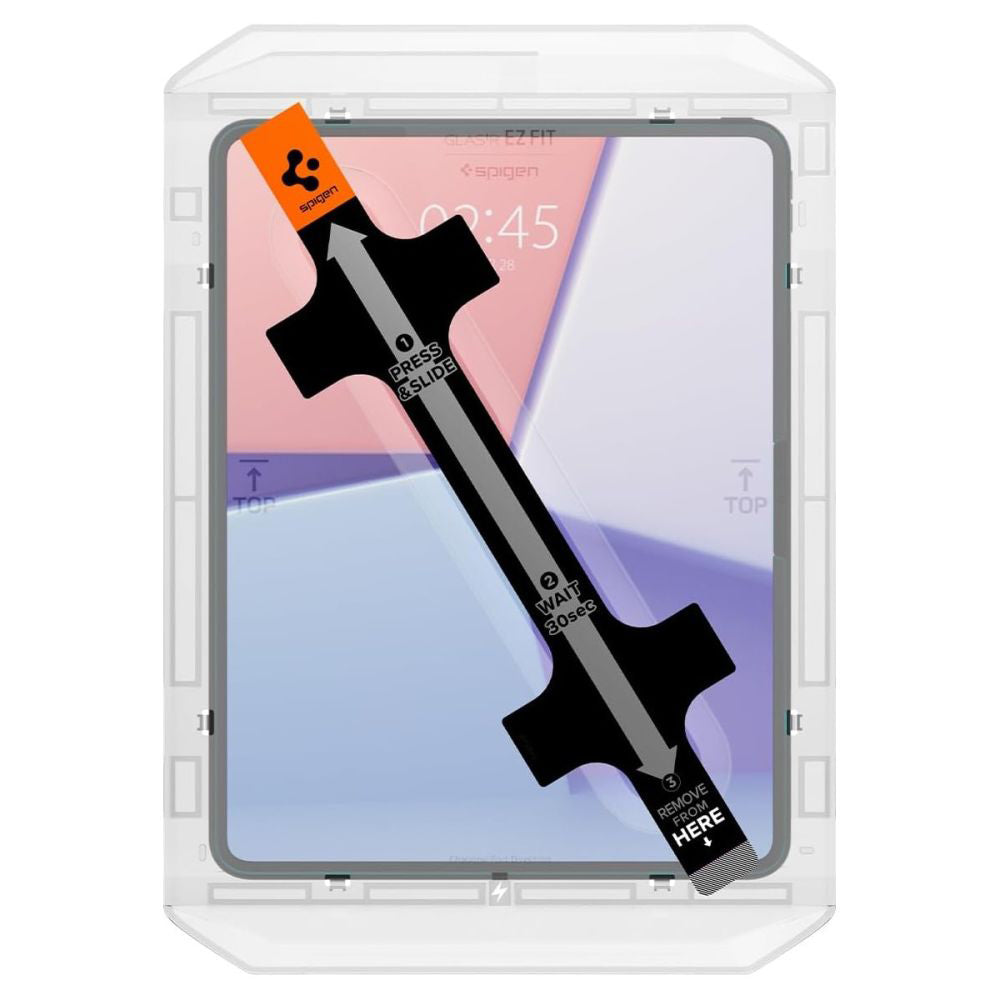 Zaščitna folija za zaslon Spigen GlastR EZ FIT za Apple iPad Pro 13 (2024), Kaljeno steklo, Full Glue AGL07793