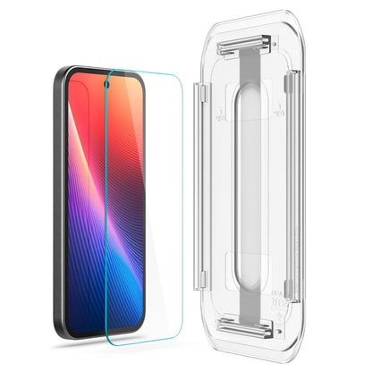 Zaščitna folija za zaslon Spigen GlastR EZ FIT za Google Pixel 9a, Kaljeno steklo, Polno lepilo, Set 2 kosa AGL08938