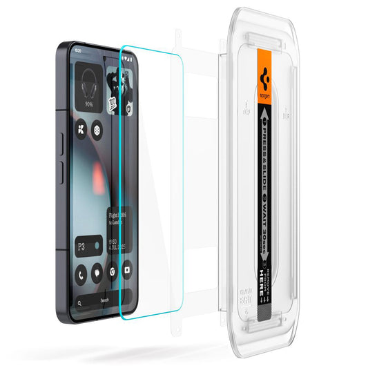 Zaščitna folija za zaslon Spigen GlastR EZ FIT za Nothing Phone (3), Kaljeno steklo, Polno lepilo, Set 2 kosa AGL10165
