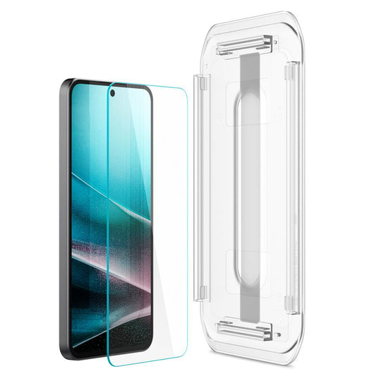 Zaščitna folija za zaslon Spigen GlastR EZ FIT za Samsung Galaxy A36 A366, kaljeno steklo, polno lepilo, komplet 2 kosa AGL09202