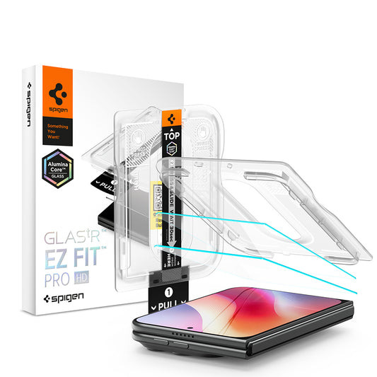 Spigen GlastR EZ FIT Pro HD Screen Protector Film for Apple iPhone Duo, Tempered Glass, Full Glue, Set of 2 pieces AGL12013