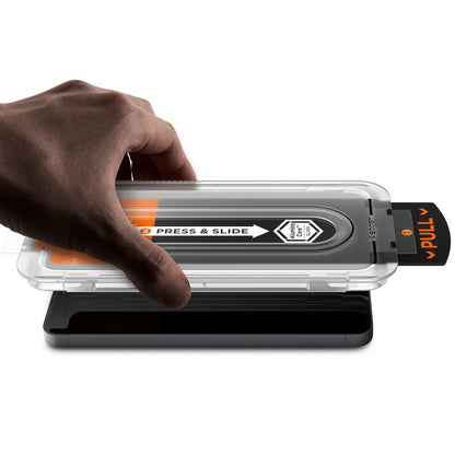 Zaščitna folija za zaslon Spigen GlastR EZ FIT Pro HD za Samsung Galaxy S25 FE, Kaljeno steklo, Polno lepilo