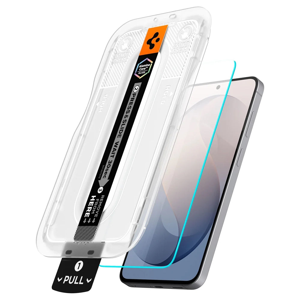 Zaščitna folija zaslona Spigen GlastR EZ FIT Pro HD za Samsung Galaxy S26 FE S741, kaljeno steklo, polno lepilo AGL11996