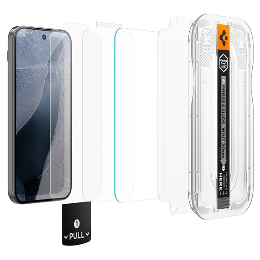 Zaščitna folija zaslona Spigen GlastR EZ FIT Pro za Google Pixel 11 Pro / 11, kaljeno steklo, polno lepilo, komplet 2 kosa AGL11480