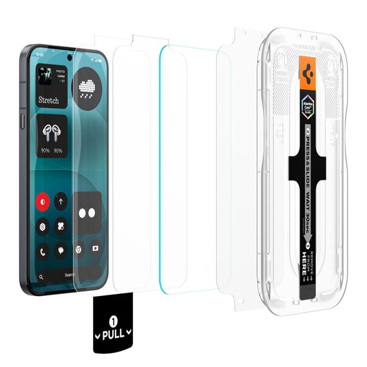Spigen GlastR EZ FIT Pro Screen Protector for Nothing Phone (4a) Pro, Tempered Glass, Full Glue, Set of 2 pieces AGL11681