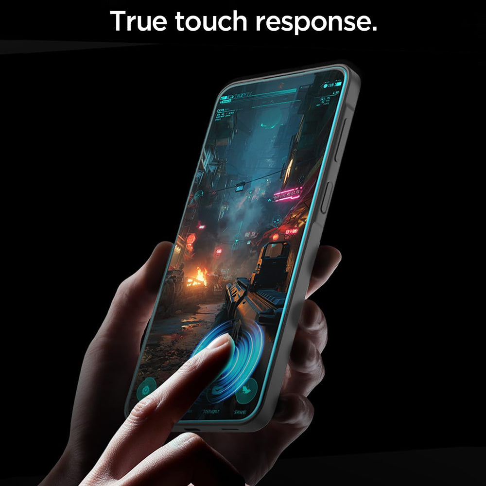 Zaščitna folija za zaslon Spigen GlastR EZ FIT Pro za Samsung Galaxy A27 5G, kaljeno steklo, polno lepilo, komplet 2 kosa AGL11809
